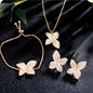 "Zinnia" - Cubic Zirconia Bridal Jewelry Set - Available in Silver, Rose Gold and Yellow Gold
