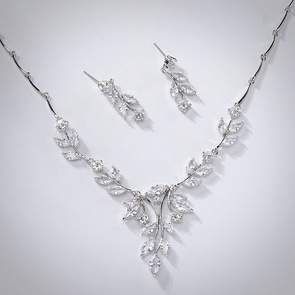 Jillian - Cubic Zirconia Bridal Jewelry Set - Available in Silver and Gold
