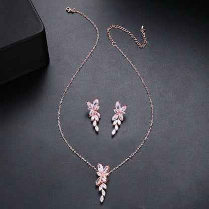 Vivienne - Cubic Zirconia Bridal Jewelry Set - Available in Silver, Rose Gold and Yellow Gold