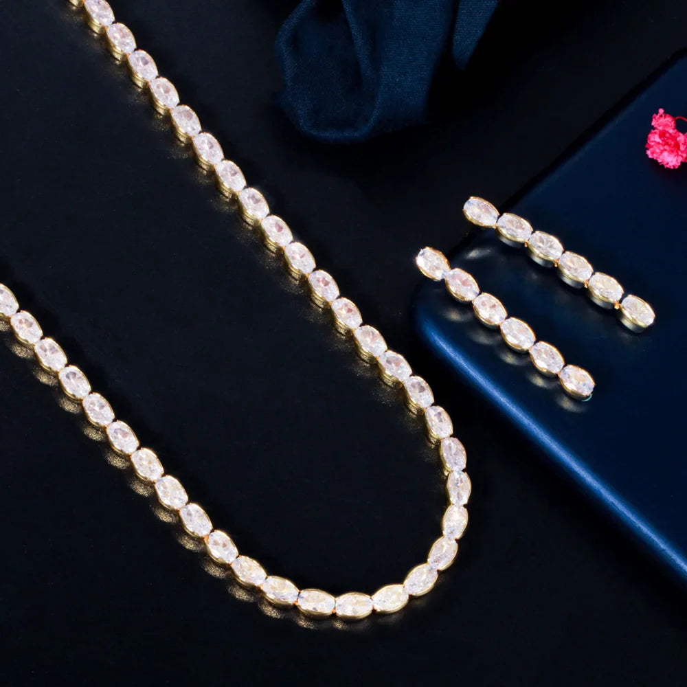 Tyra - Cubic Zirconia Bridal Jewelry Set - Available in Silver and Gold