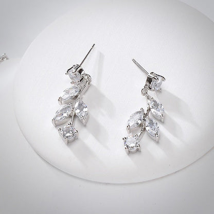 Jillian - Cubic Zirconia Bridal Jewelry Set - Available in Silver and Gold