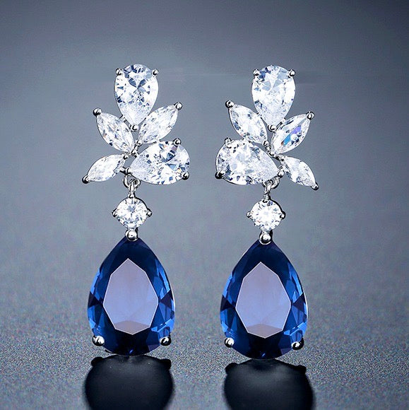 Jessica - Cubic Zirconia Bridal Jewelry Set - Available in Silver, Rose Gold and Yellow Gold