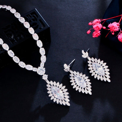 Luella - Cubic Zirconia Bridal Jewelry Set - Available in Silver and Gold