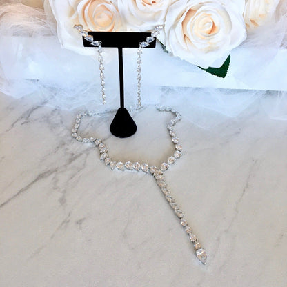 Marchesa - Silver Cubic Zirconia Bridal Jewelry Set