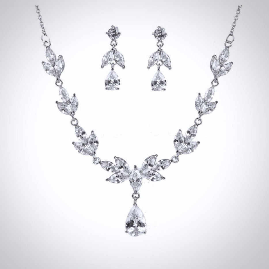 Dorothy - Cubic Zirconia Bridal Jewelry Set - Available in Rose Gold and Silver