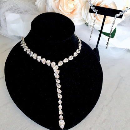 Marchesa - Silver Cubic Zirconia Bridal Jewelry Set