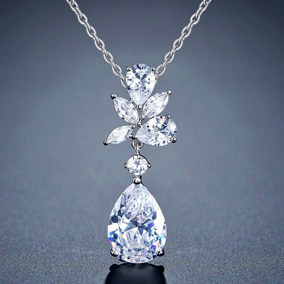 Jessica - Cubic Zirconia Bridal Jewelry Set - Available in Silver, Rose Gold and Yellow Gold