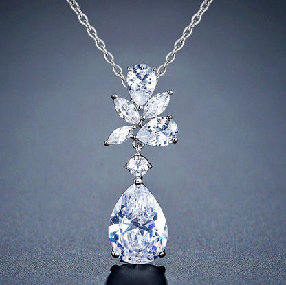 Jessica - Cubic Zirconia Bridal Jewelry Set - Available in Silver, Rose Gold and Yellow Gold