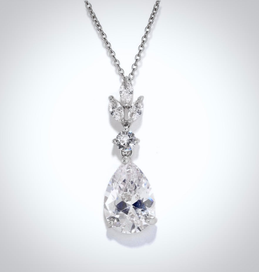 "Bella" - Cubic Zirconia Bridal Jewelry Set - Available in Silver, Rose Gold and Yellow Gold