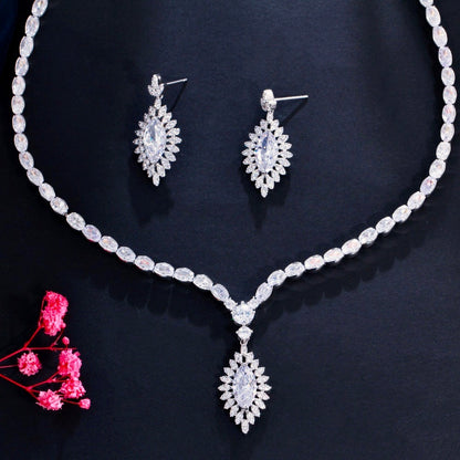 Luella - Cubic Zirconia Bridal Jewelry Set - Available in Silver and Gold