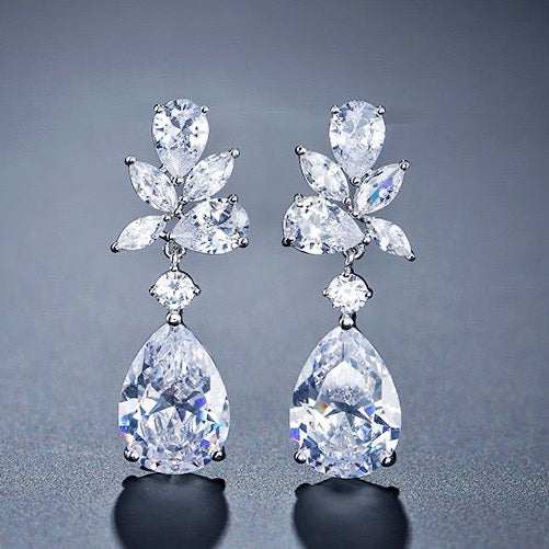 Jessica - Cubic Zirconia Bridal Jewelry Set - Available in Silver, Rose Gold and Yellow Gold