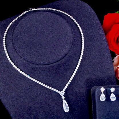 Desiree - Silver Cubic Zirconia Bridal Jewelry Set - More Colors