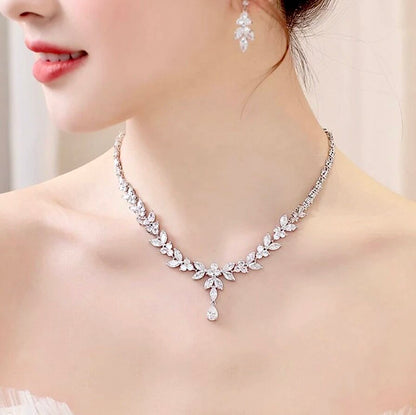 Rebecca - Cubic Zirconia Bridal Jewelry Set - Available in Silver, Yellow Gold and Rose Gold