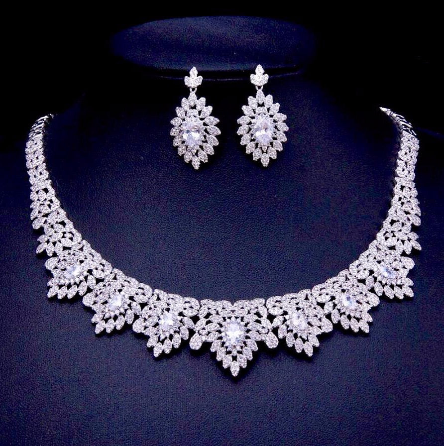 Emmy - 3-Piece Luxury Cubic Zirconia Bridal Jewelry Set