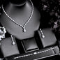 Marion - Silver Cubic Zirconia Bridal Three-Piece Jewelry Set