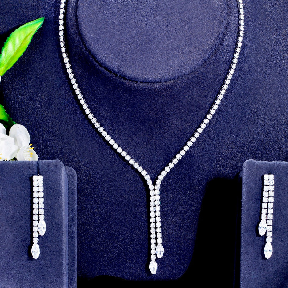 Alia - Silver Cubic Zirconia Bridal Jewelry Set