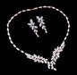 Vivienne - Luxury CZ Bridal Necklace and Earrings Set - Available in Silver, Rose Gold and Yellow Gold