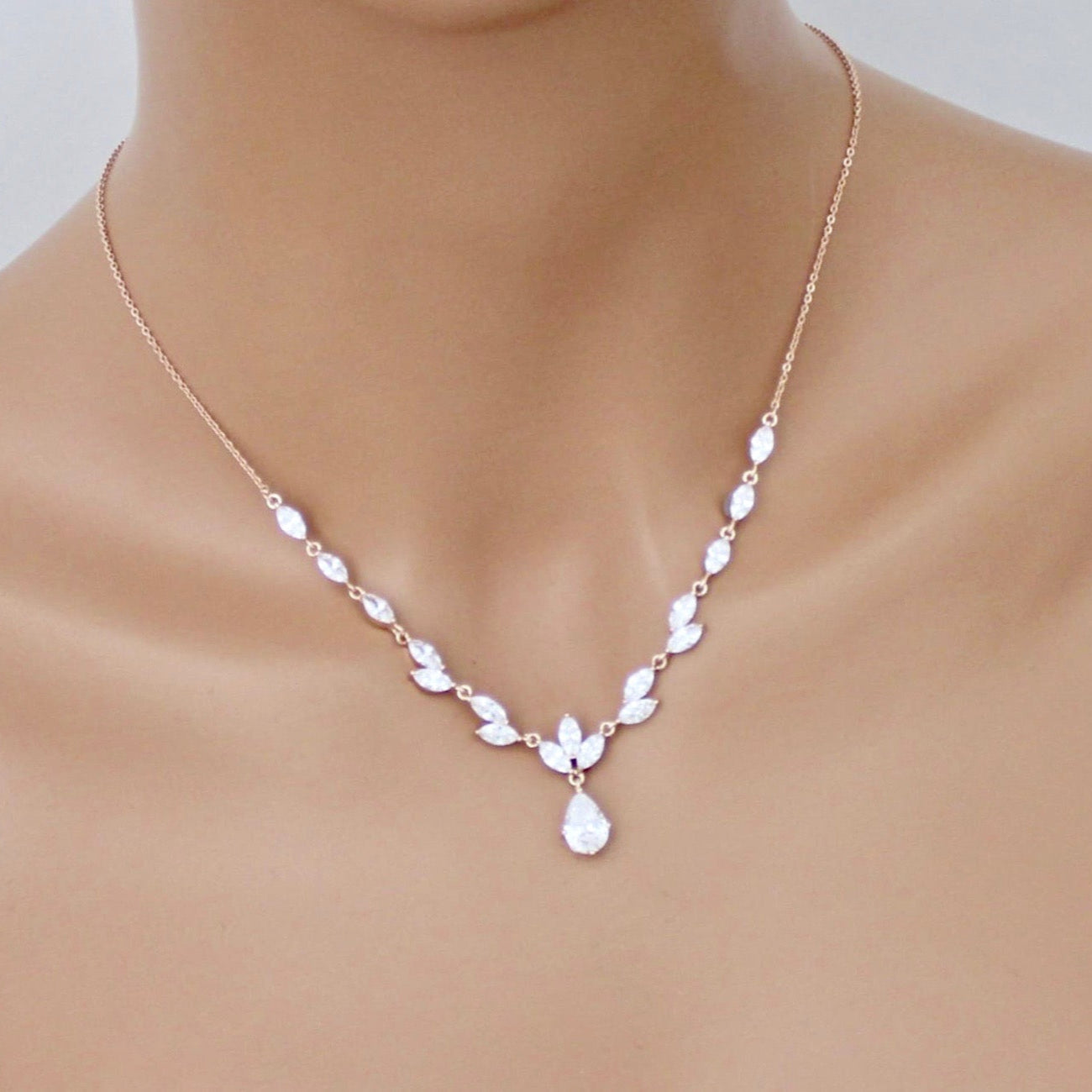 Cody - Cubic Zirconia Bridal Jewelry Set - Available in Silver, Rose Gold and Yellow Gold