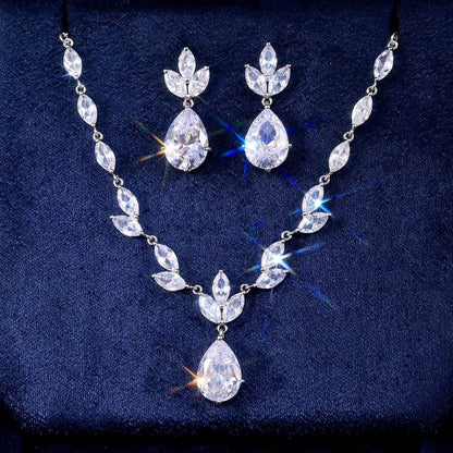 Cody - Cubic Zirconia Bridal Jewelry Set - Available in Silver, Rose Gold and Yellow Gold