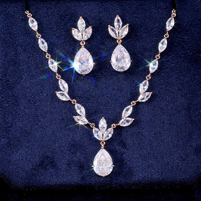 Cody - Cubic Zirconia Bridal Jewelry Set - Available in Silver, Rose Gold and Yellow Gold