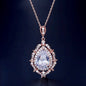 "Anise" - Cubic Zirconia Bridal Necklace - Available in Silver and Rose Gold