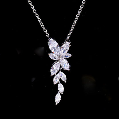 Vivienne - Cubic Zirconia Bridal Necklace - Available in Silver, Rose Gold and Yellow Gold