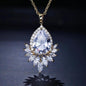 "Maiky" - Cubic Zirconia Bridal Necklace - Available in Silver, Rose Gold and Yellow Gold
