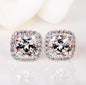 "Thalia" - Square Cubic Zirconia Stud Earrings