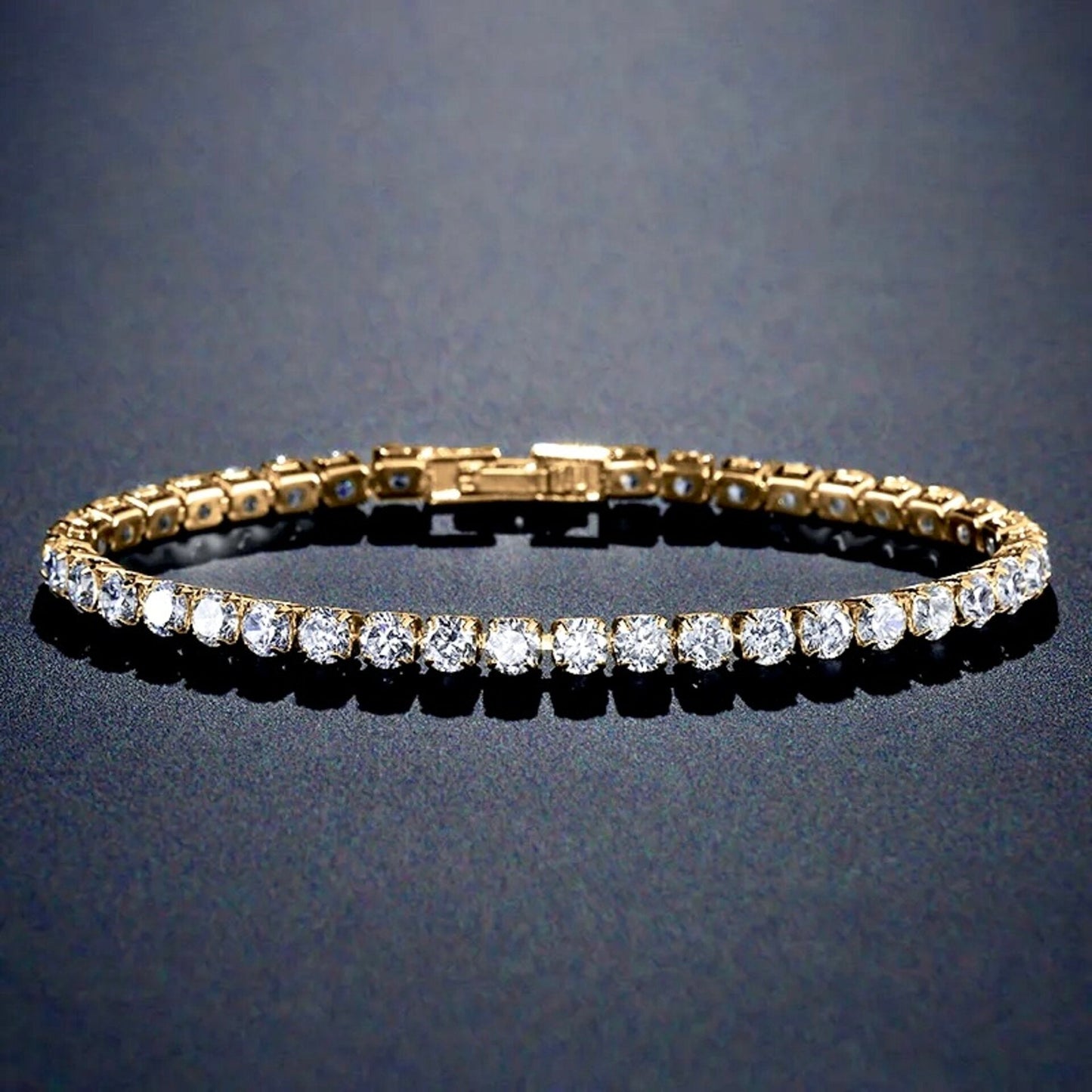 Orla - Cubic Zirconia Bridal Tennis Bracelet - Available in Silver, Rose Gold and Yellow Gold
