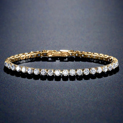 Orla - Cubic Zirconia Bridal Tennis Bracelet - Available in Silver, Rose Gold and Yellow Gold