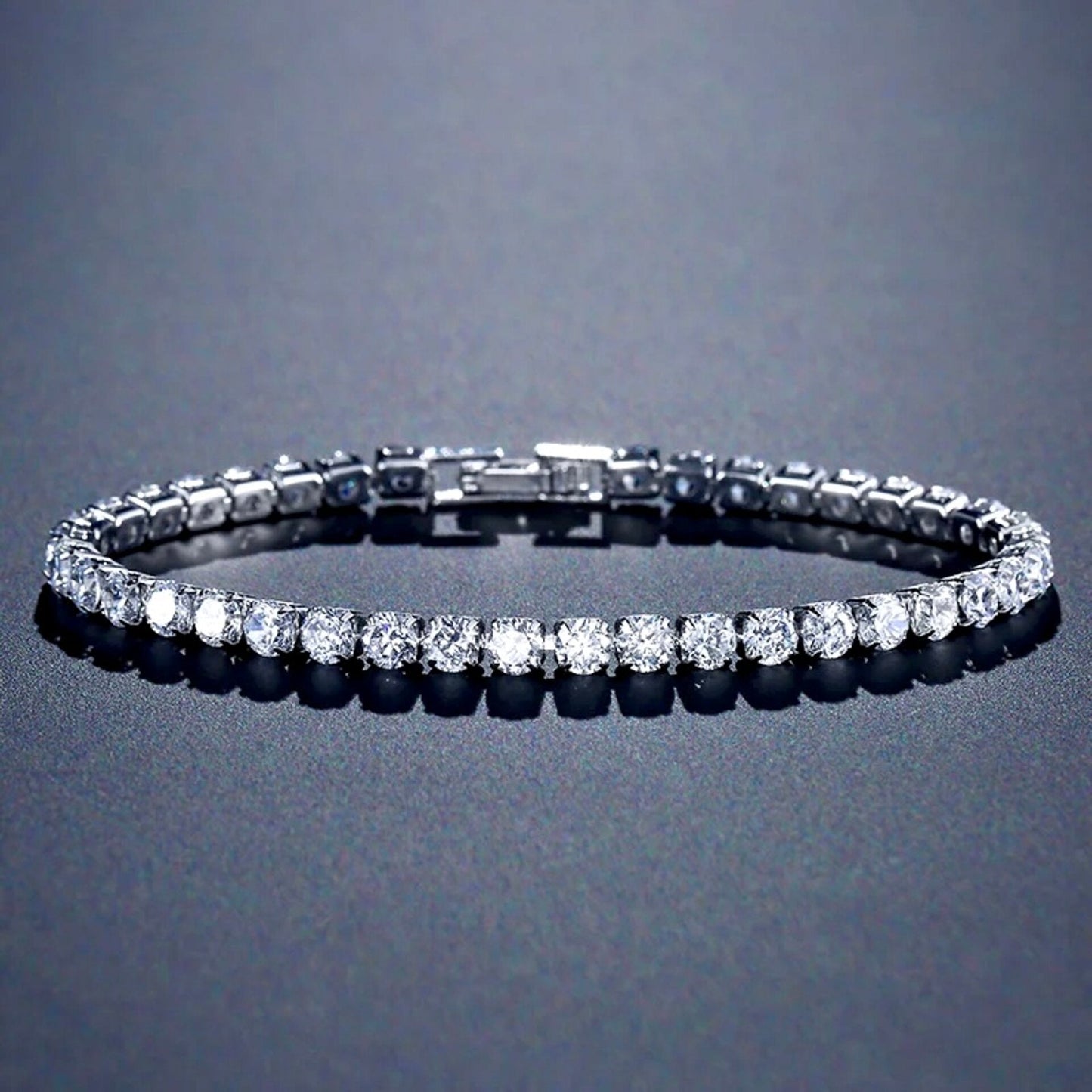 Orla - Cubic Zirconia Bridal Tennis Bracelet - Available in Silver, Rose Gold and Yellow Gold