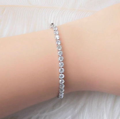 Orla - Cubic Zirconia Bridal Tennis Bracelet - Available in Silver, Rose Gold and Yellow Gold
