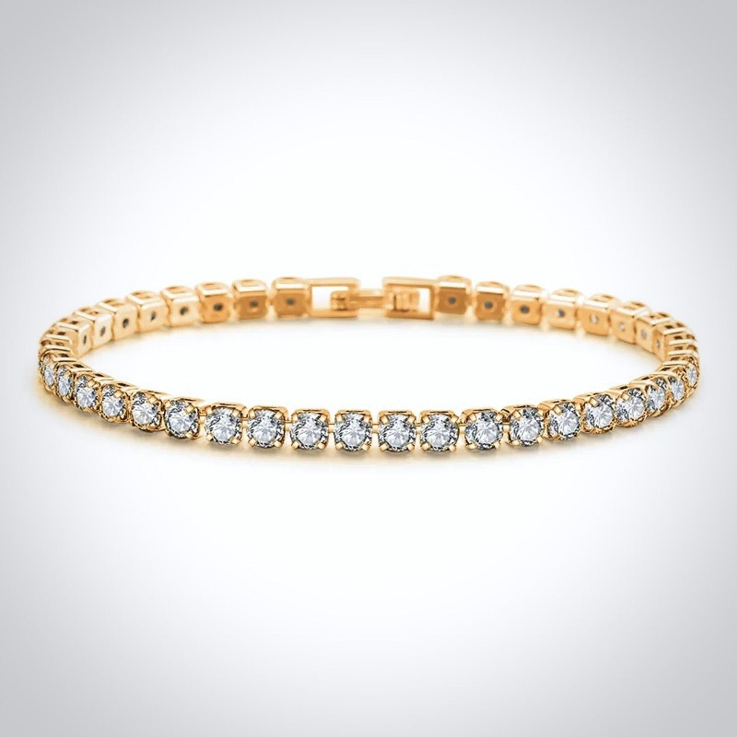 Orla - Cubic Zirconia Bridal Tennis Bracelet - Available in Silver, Rose Gold and Yellow Gold
