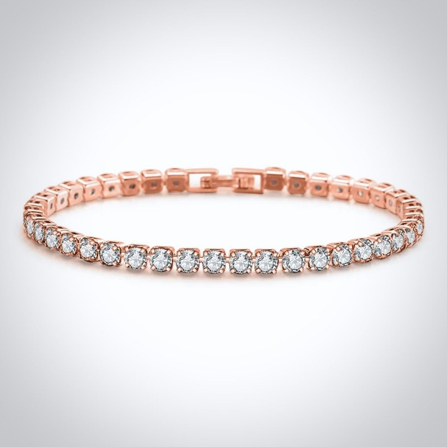 Orla - Cubic Zirconia Bridal Tennis Bracelet - Available in Silver, Rose Gold and Yellow Gold