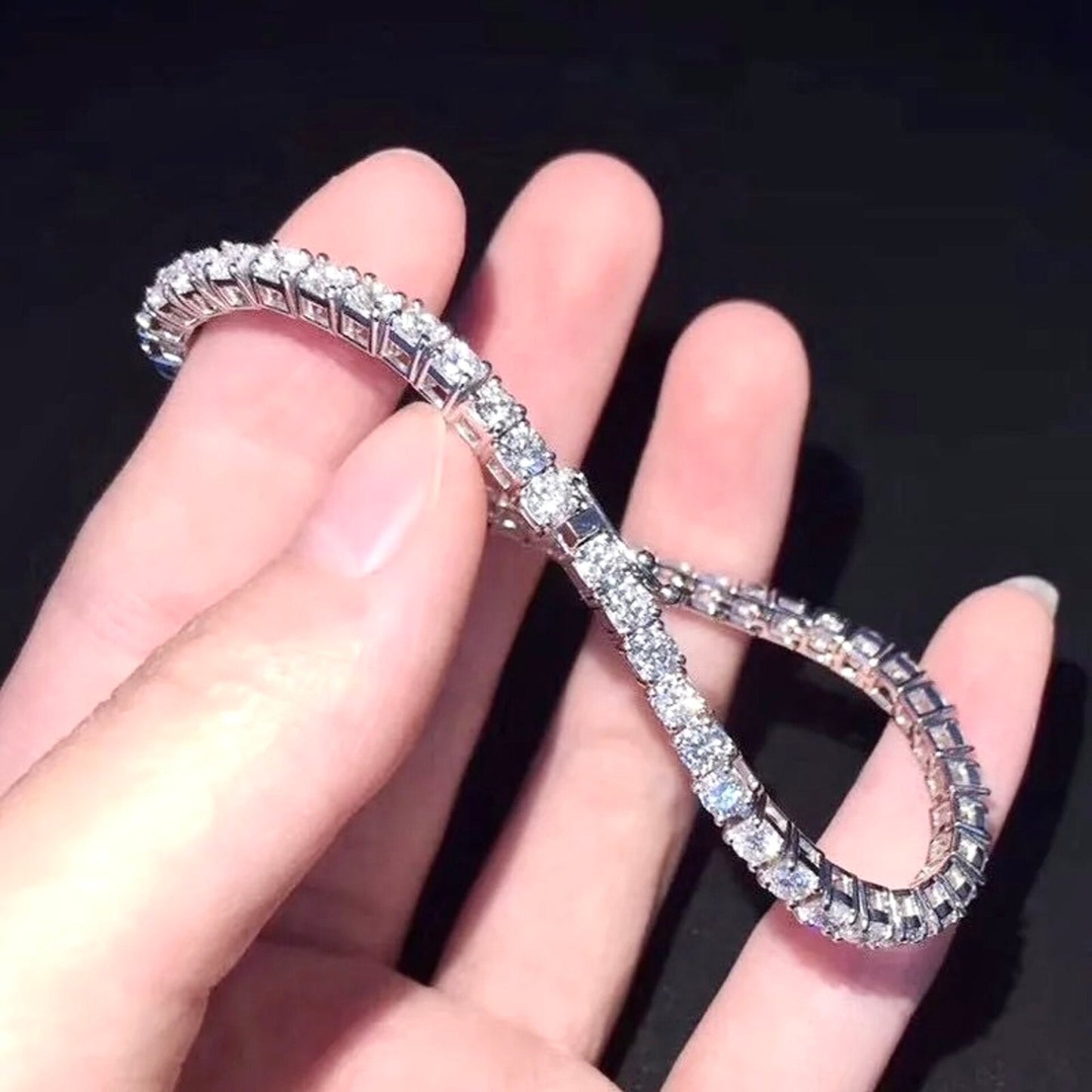 Orla - Cubic Zirconia Bridal Tennis Bracelet - Available in Silver, Rose Gold and Yellow Gold