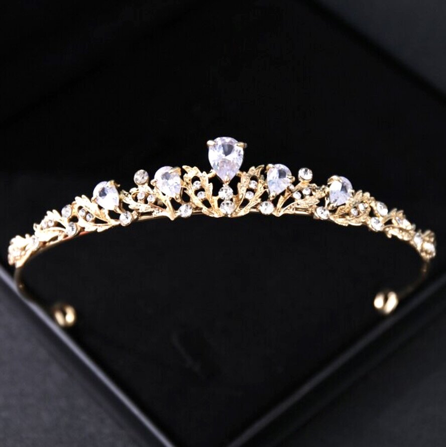 "Rochelle" - Wedding Cubic Zirconia Tiara - Available in Silver, Rose Gold and Yellow Gold