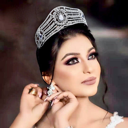 Olga - Silver Wedding Rhinestone Tiara