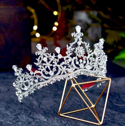 Peyton - Silver Cubic Zirconia Bridal Tiara