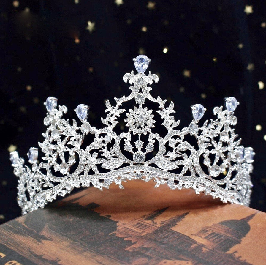 Peyton - Silver Cubic Zirconia Bridal Tiara
