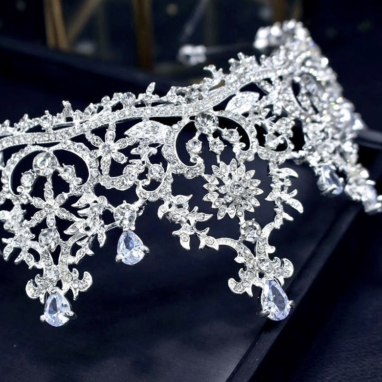 Peyton - Silver Cubic Zirconia Bridal Tiara