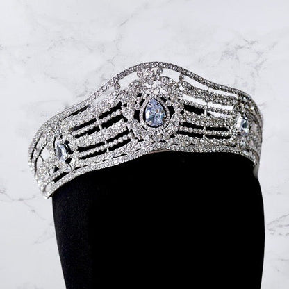 Olga - Silver Wedding Rhinestone Tiara