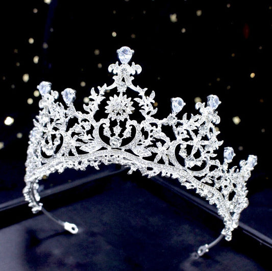 Peyton - Silver Cubic Zirconia Bridal Tiara