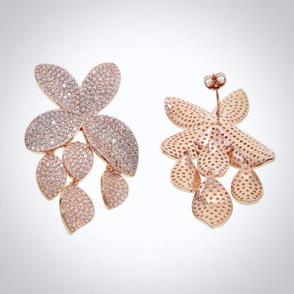 "Lucienne" - Cubic Zirconia Bridal Earrings - Available in Silver, Rose Gold and Yellow Gold