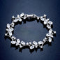 "Alaya" - Cubic Zirconia Vine Bridal Bracelet - Available in Rose Gold and Silver