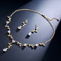 Selycia - CZ Vine Bridal Jewelry Set - Available in Silver, Rose Gold and Yellow Gold