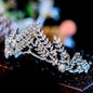 Adrianna - Silver Pearl and Cubic Zirconia Bridal Tiara