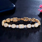 Zoysia - Cubic Zirconia Bridal Bracelet - Available in Silver, Rose Gold and Yellow Gold