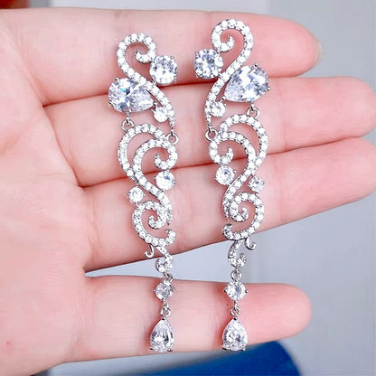 "Addy" - Cubic Zirconia Bridal Earrings