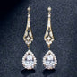 Jennifer - Cubic Zirconia Bridal Earrings - Available in Silver and Rose Gold