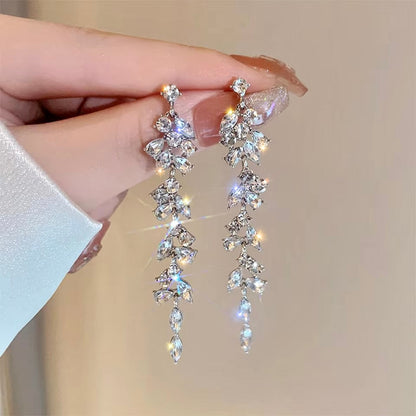 Ameerah - Cubic Zirconia Bridal Earrings - Available in Silver, Rose Gold and Yellow Gold